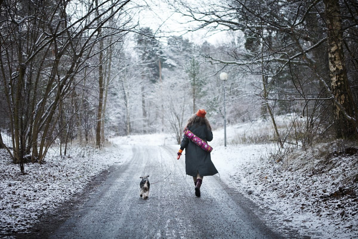 hållbar jul vinter promenad